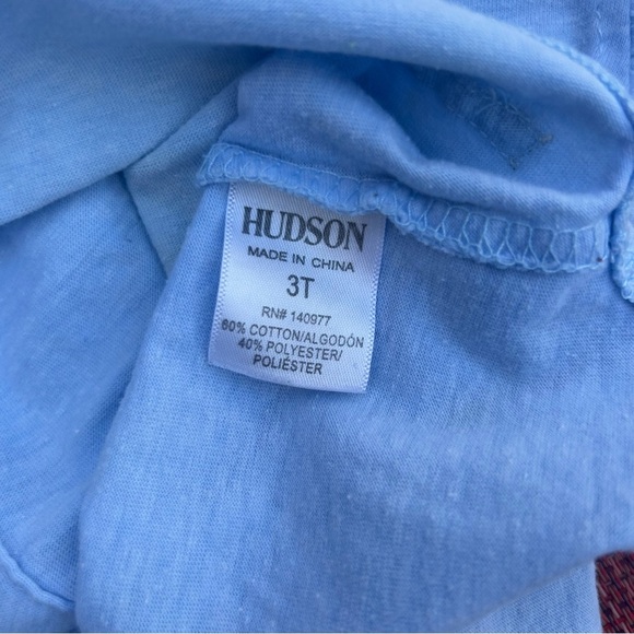 🍭Hudson Jeans Kids Light Blue Embroidered Button Down Shirt - Picture 4 of 5